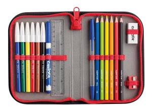 Пенал Carioca 42910, Раскраска, 1 отделение, форма прямоугольная, белый