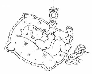 Раскраска Младенец