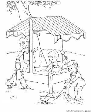 Песочница раскраска