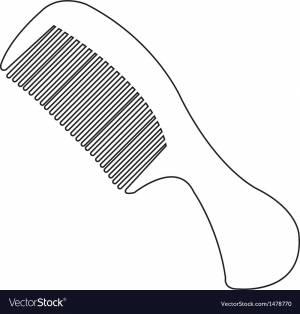 Раскраска расческа без зубчиков