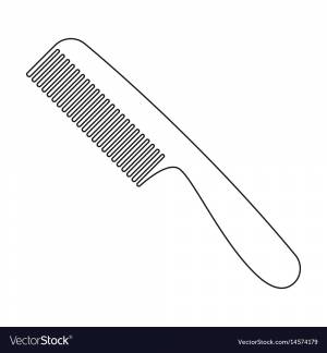 Раскраска расческа без зубчиков