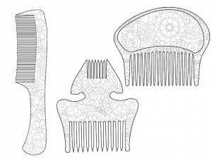 Набор расчесок для волос книжка-раскраска для взрослых антистрессовые раскраски ручной обращается изолированные