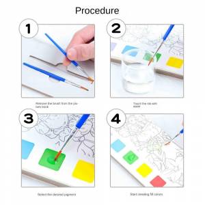 Книжка-раскраска с граффити, книжка-раскраска с краской и кистью, карманная книга для рисования, пустой набор книг для каракулей