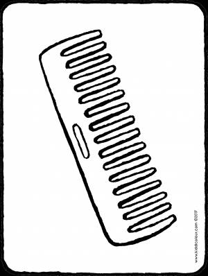 Раскраска расческа без зубчиков