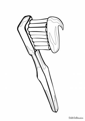 Раскраска Зубная щетка