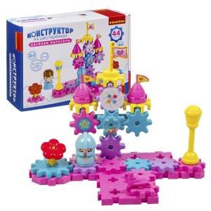 Конструктор на шестеренках Bondibon Веселая карусель 44 дет