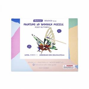 Деревянный конструктор-раскраска Robotime бабочка Butterfly