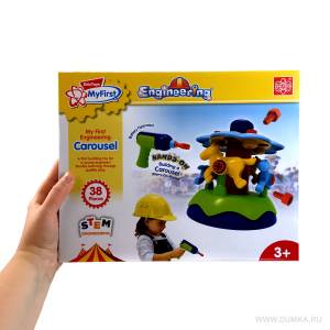 конструктор edu-toys «карусель» 38 деталей за 1488 рублей в интернет-магазине Думка