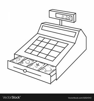 Раскраски Касса для детей