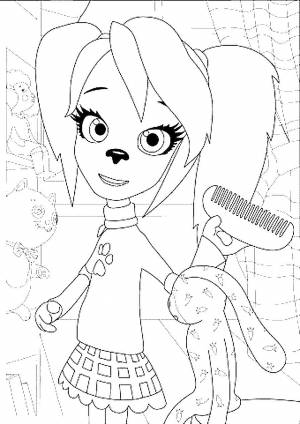 Расческа расческа Раскраска цветок для скачивания