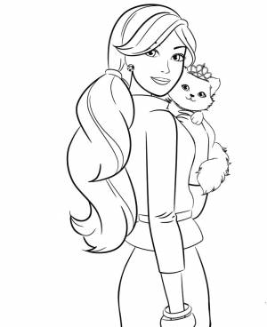 Раскраски барби, Раскраска Барби модница барби
