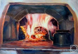 Картинки огонь в печи нарисованные