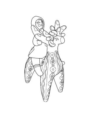 Раскраски Дымковская игрушка