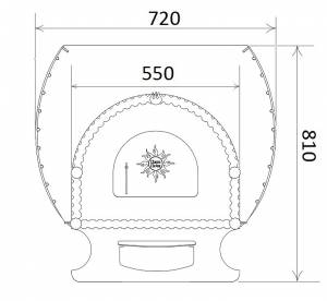 Дровяная печь для бани Добрыня 2, 8 мм