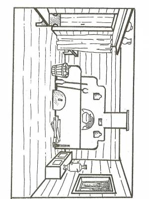 Раскраски Русская Печь   в формате