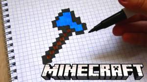 Я РИСУЮ ТОПОР из MINECRAFT!!! PIXEL ART