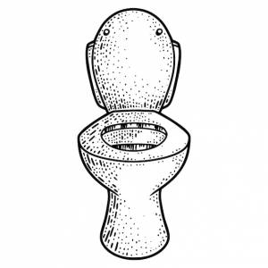 Смыв унитаза унитаз wc line art sketch picture ручной рисунок