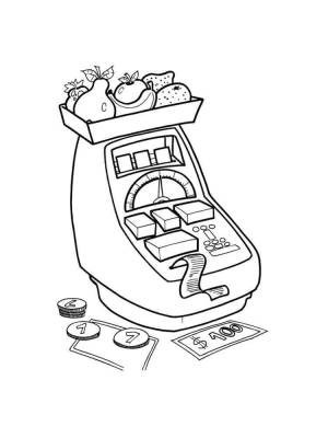Раскраски Касса