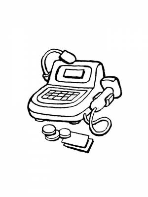 Раскраски Касса   в формате