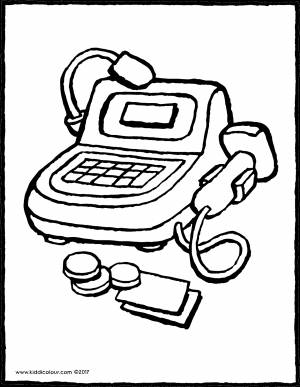 Касса раскраска для детей