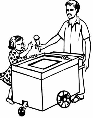 раскраски для детей на тему продавец