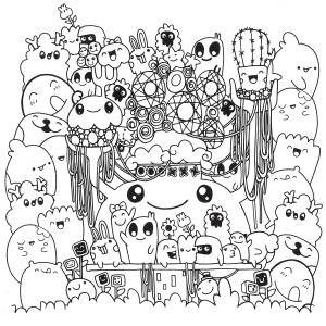 Раскраска Милые чудики