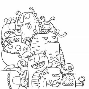 Чудики раскраска