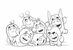 Чудики раскраска