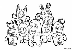 Чудики раскраска