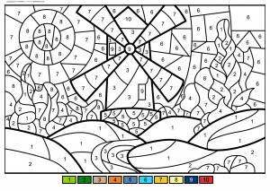 Раскраска Ветряная мельница