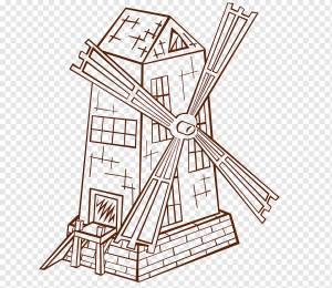 Мультяшный рисунок мельницы, Wingnut с, угол, мебель, карикатура png