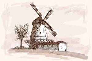 Мультяшная мельница