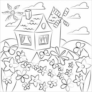 Домик и мельница