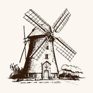 Мельница рисунок Изображения