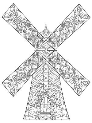 Раскраска Мельница