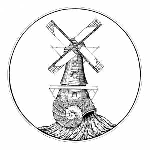 Мельница раскраска для детей