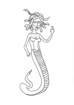 Раскраска медуза горгона