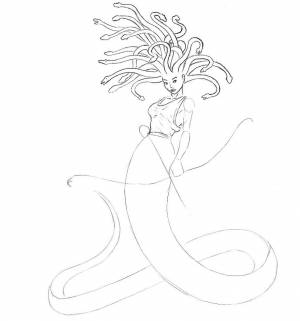 Как нарисовать медузу горгону