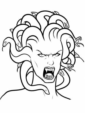 Раскраска медуза горгона