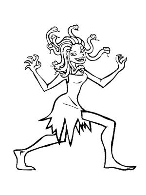 Раскраска медуза горгона