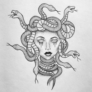 Медуза горгона рисунок