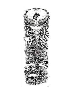 тату рукав Медуза горгона Черный, цены на Мегамаркет