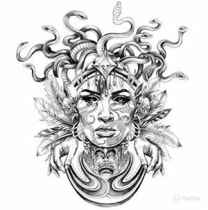 Медуза горгона эскиз