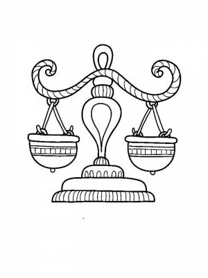 Раскраска Весы картинка
