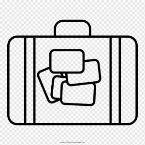Чемодан Travel Drawing Раскраска, чемодан, угол, текст, прямоугольник png