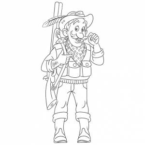 Милый лесник, охотник с ружьем