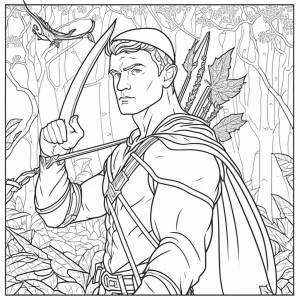 Раскраски охотник  онлайн и  с сайта razykrashki