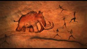 Наскальный рисунок мамонта