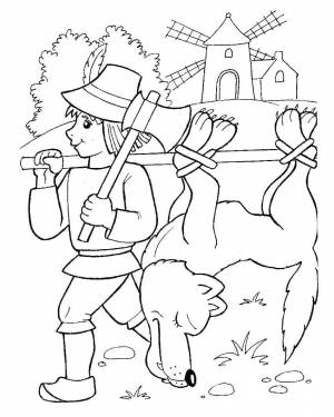 Раскраски волка