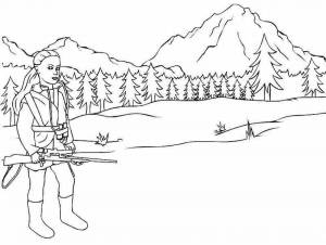 Раскраски охота на животных